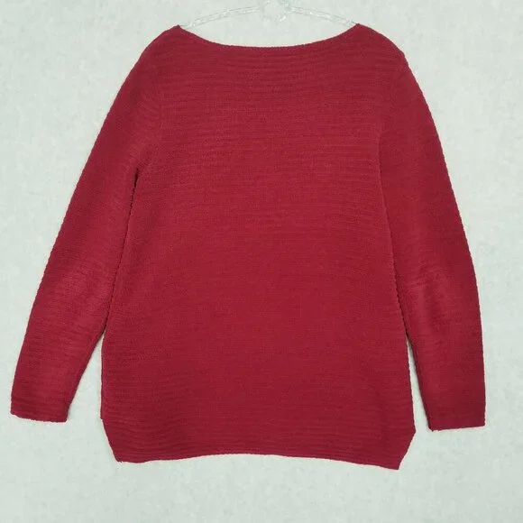 J Jill Chenille Women's Size XS Textured Sweater Pullover Soft Cozy Cabincore - Picture 6 of 9